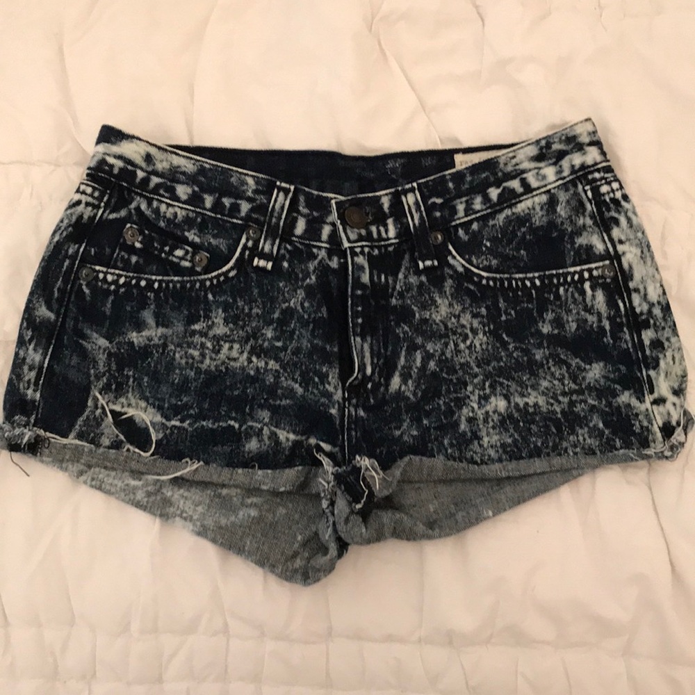 Rag & Bone acid wash jean shorts